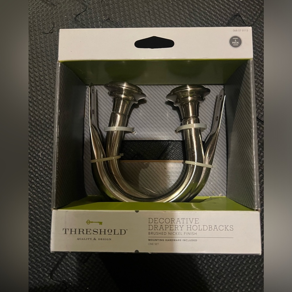 New in box Threshold Drapery Curtain Pullbacks Holdbacks